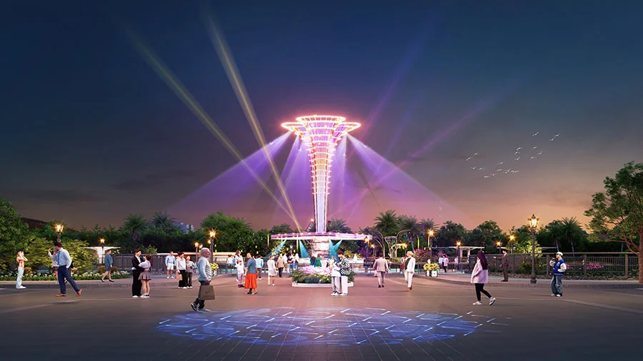 Tiện ích tháp ánh sáng tại dự án economy city